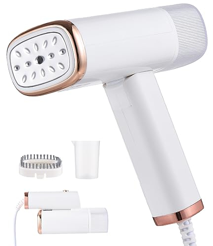 Vapor plancha de viaje portátil plegable, 1000 W, 120 ml, calentamiento rápido, vapor, para ropa, tanque de agua extraíble con cepillo, para casa, oficina, viaje