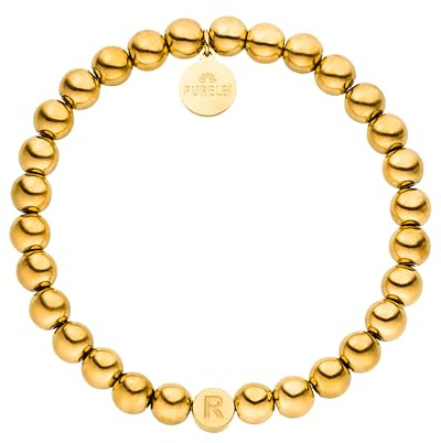 Purelei Buchstaben Armband Anxiety– Accessoire mit Bedeutung – Wasserfester Schmuck – mit Buchstaben aus langlebigem Edelstahl - Verstellbar – Modeschmuck für deinen individuellen Look