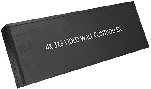 3x3 Video Wall Controller, Unterstützt -Eingang, HDMI2.0b und HDCP2.2, 9 -Ausgänge, Eingangsunterstützung 3840x2160P bei 60 Hz und Darunter für 9 TV-Spleißdisplays (EU-Stecker)