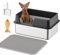 Stainless Steel cat Litter Box with Lid,XL Metal Litter Box with high Sides,Litter Boxes for Large Cats,with Litter Mat Litter Scoop Cat Toys,Non-Sticky,Anti-Leakage,No Smell,Easy Cleaning