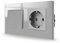 JIMEIDA Lichtschalter mit Steckdose Grau Unterputz 1 Fach 1 Weg Glas Steckdose Taste Schalter Wandschalter Kristall Kippschalter 157 * 86MM,10 Amp,250 V