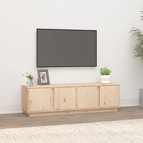Rantry Mueble de TV de Madera Maciza de Pino 140x40x40 cm, Mueble para TV Salón Comedor Mesa Centro Televisión Televisor Equipo de Música Armario Bajo Almacenaje Soporte Muebles TV