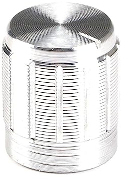 MCQWOMFQAK 10 Stück Mini-Potentiometer-Knöpfe, Aluminiumlegierung, silberfarben, 15 x 16,5 mm, for Potentiometer xiaguolingsm