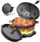 broil-master® Dutch Oven -4/7/9/13L, Set, Deckelheber, Pfanne, Untersetzer, Tragegriff, Gusseisen, Rund, für Camping, Outdoor - Feuertopf, Eingebrannter Schmortopf, Bräter (Topf mit Füßen, 7.3 Liter)