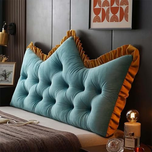 Bett Kopfteil Kissen Weiches Komfortables Rückenkissen Bett 90/120/150/180/200cm Lesen Kissen Kopfteil Entfernbar Gepolstert Bett Rückenlehne Waschbar Betten Sofa Rückenpolster(A,90x55cm/35x21in)