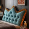 Bett Kopfteil Kissen Weiches Komfortables Rückenkissen Bett 90/120/150/180/200cm Lesen Kissen Kopfteil Entfernbar Gepolstert Bett Rückenlehne Waschbar Betten Sofa Rückenpolster(A,90x55cm/35x21in)