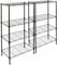 Harbour Housewares 4-Tier Shelving Units - 2 Pack - 122 x 60 x 35cm - Black 4 Shelf Storage Unit with Adjustable Shelves & Levelling Feet Free Standing Garage Storage, Kitchen Organisation Wire Rack