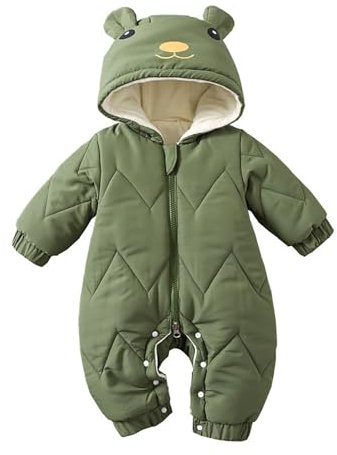 Kelandoom Bébé Hiver Combinaison De Neige Pour Filles Et Garçons Combinaison Pilote Bébé Polaire Manteau Fermeture Éclair Coupe-Vent Combinaison De Marche En Laine Pour Enfants Filles Et Garçons