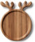 Holz-Servierplatte mit Geweihgriff, Weihnachtsfrühstück, Vorspeisenteller