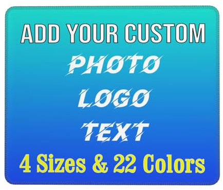 Customised Photo Mouse Mats Personalised Gaming Mouse Pad with Anti Slip Rubber Base for Office Home Laptop Computer, Design Your Own Desk Mat with Printed Picture Logo Text for Work Business