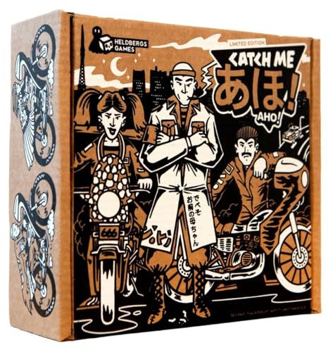 Heldbergs Games Catch me ??! Aho! – Schnelles und Kniffliges Denk- und Reaktionsspiel im Tokyo-Setting, für 2-6 Spieler, Gesellschaftsspiel ab 16 Jahren