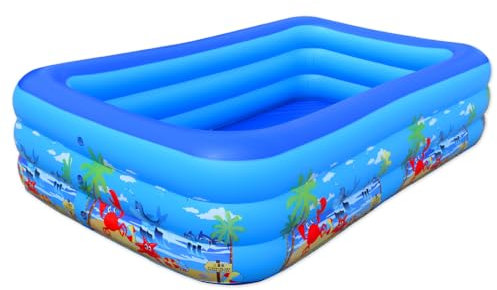 Baiao Inflatable Swimming Pool for Adult, Blow Up Pool for Backyard, Garden, Indoor, or Summer Outdoor Paly Water Happy Family Time 118 x 68 x21 (300CM)