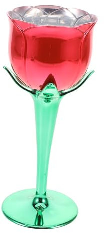 175 copa de vino rosa copa de vino de san valentin copas de vino de plástico con tallo copas de coctel de vino vasos de fiesta reutilizables el plastico rojo Reutilizable