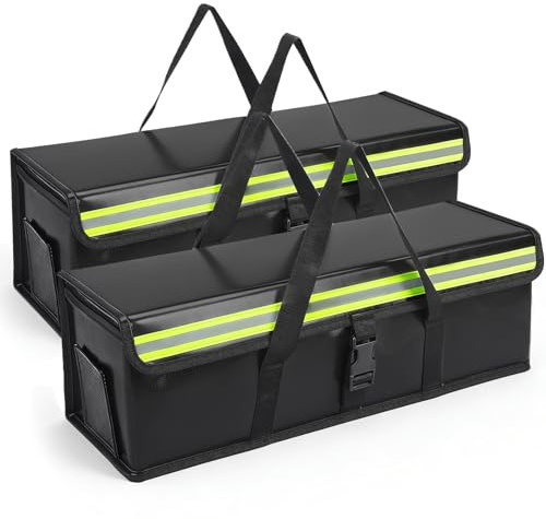 EBike Akku Tasche, Lipo FeuerfesteTasche bis 2100°C, Feuerfeste Wasserdichte Explosionssicher Lipo EBike Tasche mit Bequemem Griff Reflektierendem Streifen zur Aufbewahrung Transport Beladung (2)