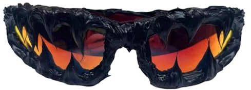 Lembeauty Originelle Brille,Halloween-Kostüm Sonnenbrille - UV400 Schutz Cooler Dunkler Style Für Cosplay Fest Damen Herren Jugendliche