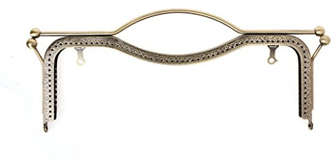 1 porte-monnaie avec fermoir en métal pour sac à main - 27 cm, bronze