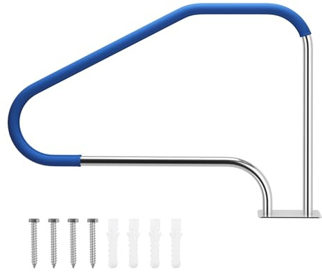 SOARS Corrimano per Piscina in Acciaio Inox, Portata 250 KG (119 X 79 CM,1)