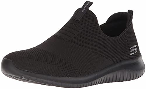 Skechers Ultra Flex First Take, Zapatillas sin Cordones Mujer, Black Knit Mesh/Trim, 37.5 EU