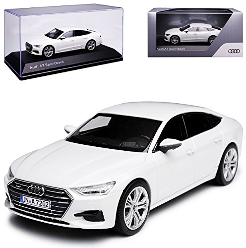 Kyosho A-U-D-I A7 Sportback C8 Limousine Weiss 2. Generation Ab 2018 1/43 i-Scale Modell Auto