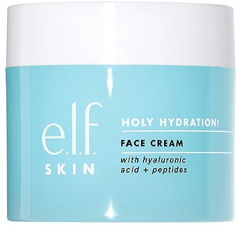 e.l.f. Holy Hydration! Gesichtscreme, glatt, nicht fettend, leicht, pflegend, feuchtigkeitsspendend, erweicht, zieht schnell ein, für alle Hauttypen geeignet, 50 g