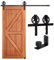 CCJH 152CM/5FT Herraje para Puerta Corredera Kit de Accesorios riel, Guía de suelo ajustable