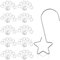 Naler Christmas Bauble Hooks, Tree Decoration Hangers, Christmas Ornament Hooks, Christmas Tree Baubles Ball Metal Hooks Xmas Decoration Star Hooks, 50mm, 50 Pack
