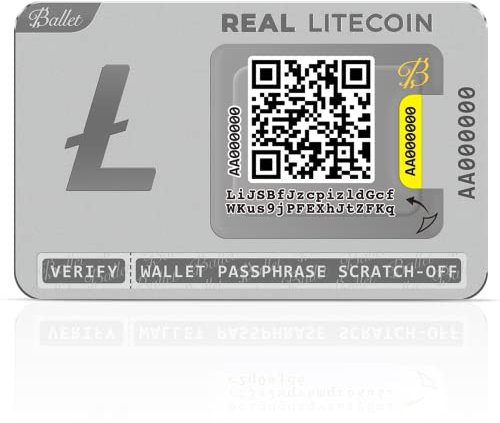 Ballet Real Litecoin (LTC) – La Carte de Stockage à Froid pour cryptomonnaies la Plus Facile à Utiliser, Portefeuille matériel pour cryptomonnaies avec Support Multi-devises (unité Unique)