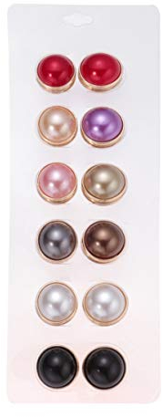 Supvox magnetische schal brosche Perle runde Hijab pin Dekoration für Dame mädchen Frauen 12 stücke (kc Gold farblich Sortiert)