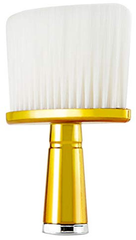 Lurrose Barber Hals Gesicht Staubwedel Bürste Haar Kehrbürste Haar Reinigung Bürste Haar Schneiden Salon Werkzeug Golden
