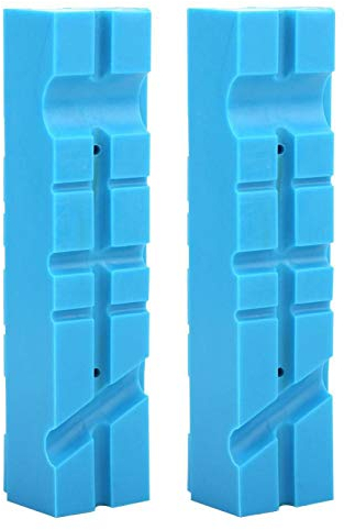 2 Stück Vise Jaws Multi-Groove Magnetic Soft Bench Vise Vice Jaw Pad Zubehör Bench Vise Jaw Pad,Schraubstock