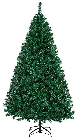 Yaheetech künstliche Weihnachtsbaum 180cm (Ø ca.110cm) mit ca.1000 Spitzen, Schnellaufbau, klappbar Schwer Entflammbar, Tannenbaum inkl. Metall Christbaum Ständer