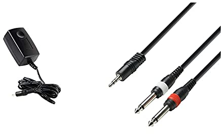 KORG KA350 Stromversorgung für Monotribe & Adam Hall Cables K3YWPP0300 Audiokabel 3,5mm Klinke stereo auf 2 x 6,3mm Klinke mono 3m