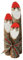 RiloStore 3er Set Aufsteller WEIHNACHTSMANN aus Holz 20cm Weiss rot Natur nr650 Weihnachtsdeko Holzwichtel Wichtel Nikolaus