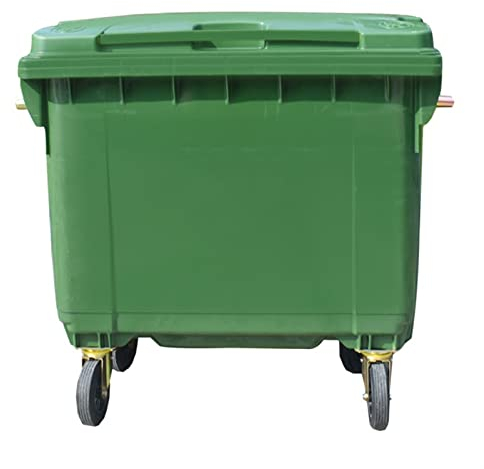 caihuashopping Dustbin 660L Outdoor Trash Can with Universal Wheels Large-capacity Trash Can with Lid Thickened Plastic Sanitation Trailer Trash Can, Green Trash Can (Style : B)