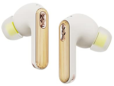 Marley House of Redemption ANC 2 - Kabellose In Ear Bluetooth Kopfhörer, aktive Geräuschunterdrückung, 24h Spielzeit, In-Ear Sensoren, mit App Cremefarben, One Size, EM-DE031-CE, Cream