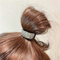 Wendalern Boho Strass Pferdeschwanzhalter Manschetten Geometrische Elastische Haargummis Silber Kristall Pferdeschwanz Haargummi Band Pferdeschwanz Haarband Ring Haarschmuck für Frauen und Mädchen