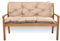 Sitzkissen für Hollywoodschaukel wetterfest - Bankkissen Outdoor - Gartenschaukel Kissen Sitzbank mit Rückenlehne (160 x 50 x 40, Beige)