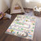 TAPISO Emma Teppich Waschbar bei 30 Grad Grau Schwarz Straße Verkehr Auto Stadt Häuser bedruckter Kinderteppich Antirutsch Kinderzimmer Jugendzimmer Modern ÖKO-TEX 160 x 230 cm
