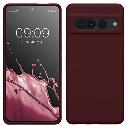 kwmobile Case Compatible with Google Pixel 7 Pro Case - TPU Silicone Phone Cover with Soft Finish - Bordeaux Violet