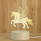 AKIS HOME 3D Nachtlicht, LED Illusion Lampe mit Smart Touch 7 Farben für Wohnzimmer Schlafzimmer, Geburtstagsgeschenk für Mädchen Junge (Pegasus, 3-farbig)