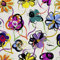 HEKO PANELS Stoff Oxford Wasserdichte Meterware Canvas-Stoff Polyester Stoff Zum Nähen Nähstoffe Möbelstoffe Dekostoffe Wasserabweisend Blickdicht Blumen Bunt 1 Meter 155 x 100 cm, DX127