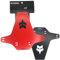 F26 Fox Mud Guard Fahrrad Racing MTB DH FR Ebike Gabel Spritzschutz Fender Schutzblech (Retro Rot/Logo Schwarz)
