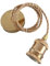 MOSSODOR Ceiling Rose Vintage Suspended Pendant Light Modern Retro Pendant Fitting with E27 Lamp Holder Suspension Braided Flex Pendant Light Kit French Gold Lamp Holder (Twisted Wire-French Gold)