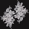 GORGECRAFT 2Stk Perlen-Blumen-Stickerei-Spitzen-Patches 3D-Blumenmuster Weißes Blumenmuster Bestickte Applikationen Zum Aufnähen Spitzen-Stoffbesatz Für Kopfbedeckung Kleidung Braut-Accessoires