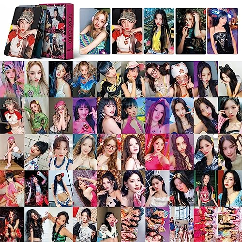 SKLTN 55 Stück (G) I-DLE Lomo Cards GIDLE Postkarten Queen Card Novel Photo Album I Feel Cards (G) I-DLE Merch Mini Lomo Fotokarten Geschenk für Fans