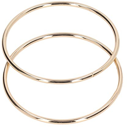 2st Handväska Handtag, Handväska Handtag Rund Form Väska Handtag Ersättningsväska Metallhandtag Bagagehandtag för Väsktillverkning Axelväska Strandväska Handväska (Ljus guld)
