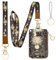 bolimoss Sun and Moon Lanyard Wallet, Boho Lanyard with Wallet,ID Badge Holder with Neck & Wristlet Lanyard, PU Leather Zip ID Case Wallet with Breakaway Lanyard, Keychain Wallet for Women