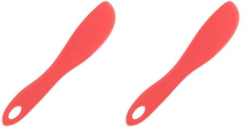 Fackelmann 40214 Spatule à tartiner Rouge, Couteau à tartiner, spatule à tartiner, spatule, Nylon, Rouge, 17,3 x 3,3 cm (Lot de 2)