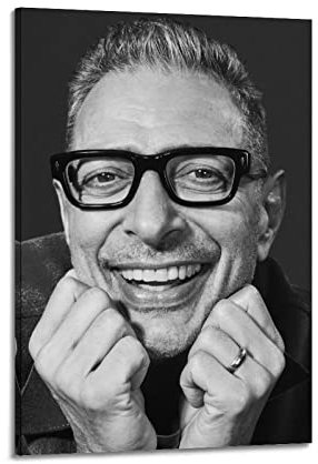 TeDe Der berühmte Schauspieler Jeff Goldblum 3 Dekoratives Gemälde Druck Leinwand Wandkunst Wohnzimmer Schlafzimmer Poster Gemälde 60 x 90 cm Rahmenstil