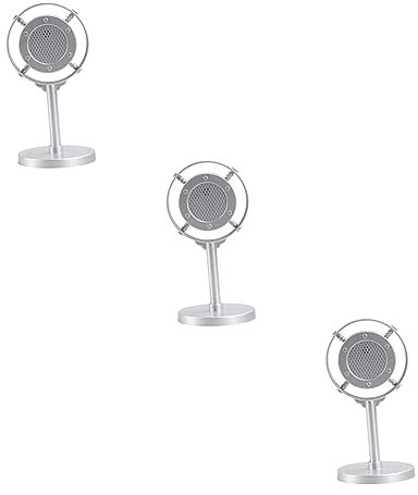 Abaodam 3pezzi Microfono Prop Simulato Vintage Per Feste e Eventi Accessorio Divertente Per Fotografia Compleanni e Giochi Di Ruolo Leggero e Facile Da Trasportare